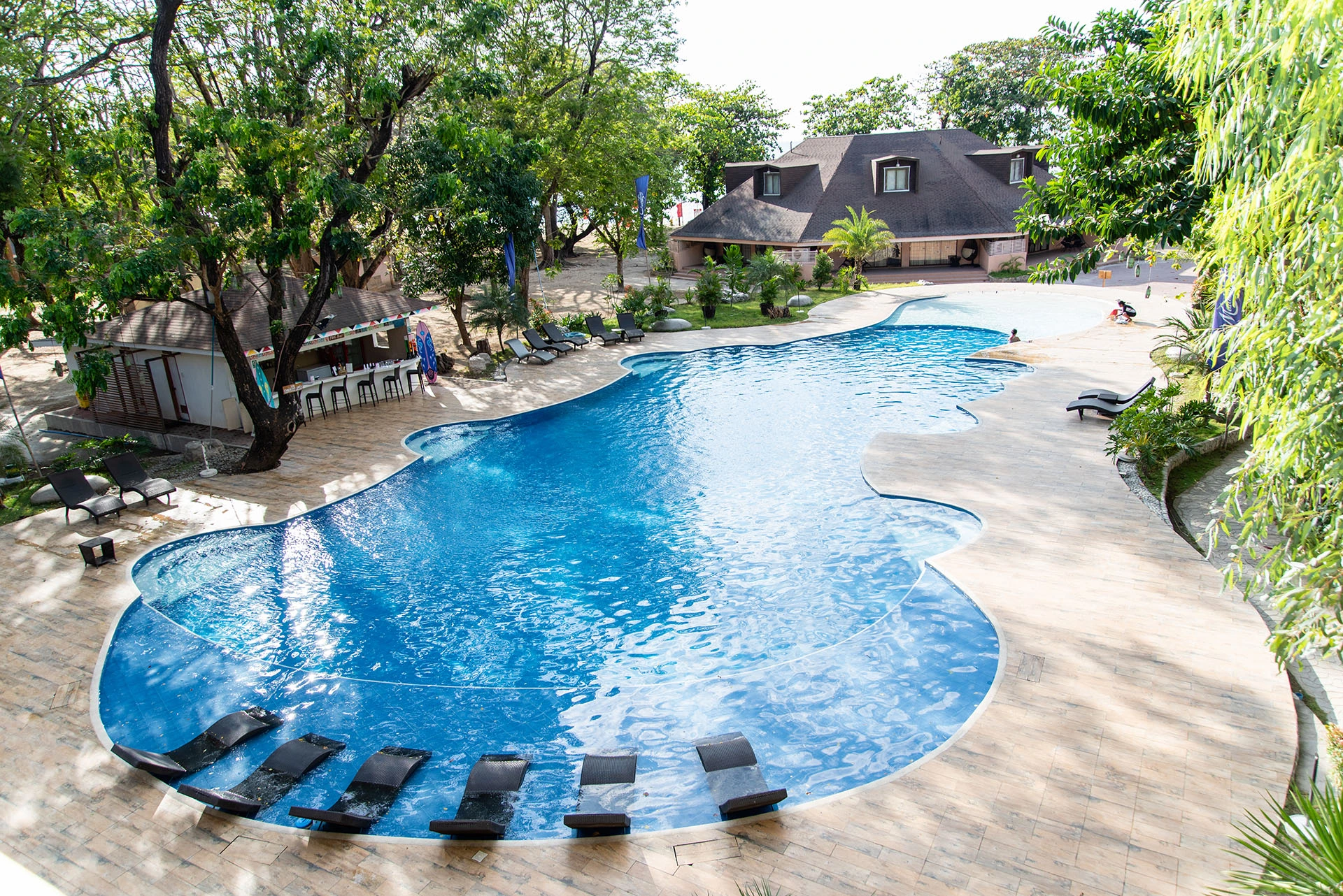 Beach entry pool at Matabungkay Beach Hotel