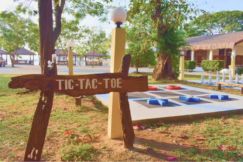 Outdoor Tic Tac Toe at Matabungkay Beach Hotel